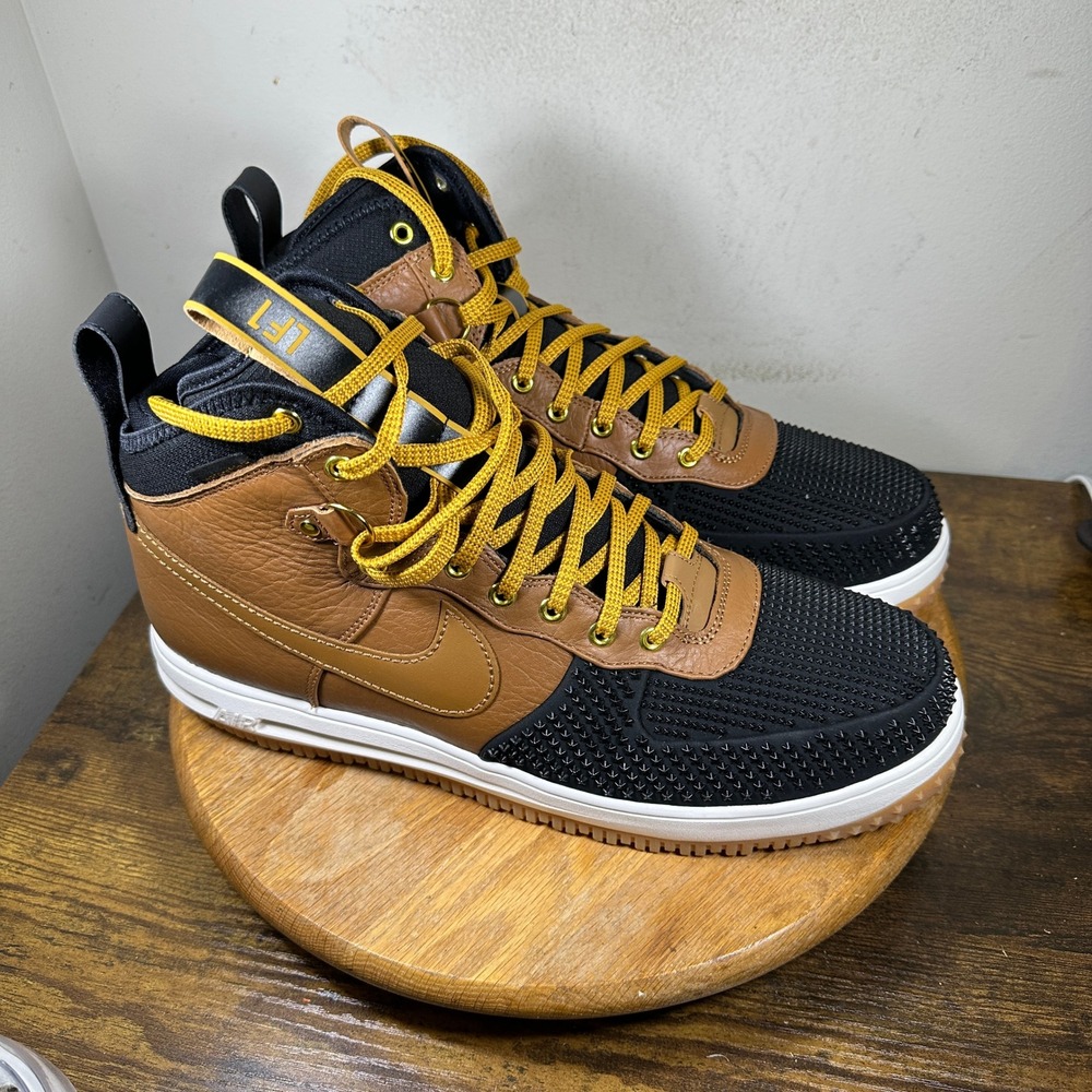 Nike Lunar Force 1 Duckboot Ale Brown Black Mens 15 805899-202 Boots